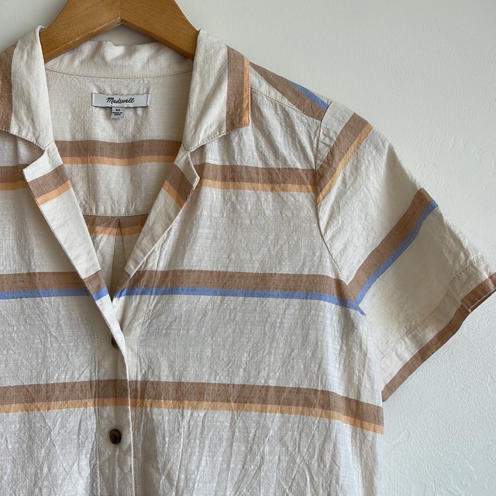 Madewell Striped Button Down. XS